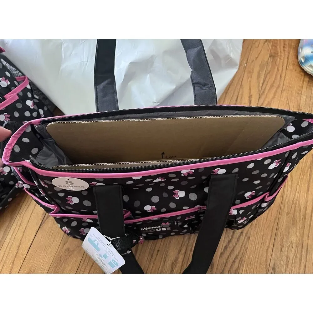Disney Minnie Mouse Diaper Bag Set of 4 Pieces- NEW with Tags